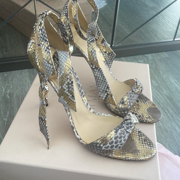 Alexandre Birman Clarita Python Wave-heel Sandals - Picture 3 of 13